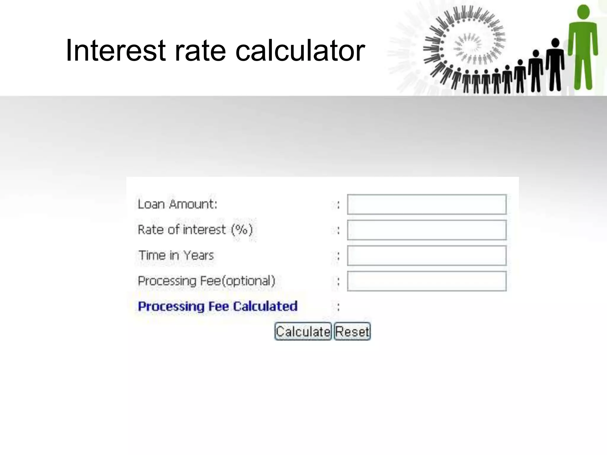 Interest rate calculator
 
