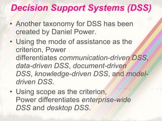 Decision Support Systems | PPT