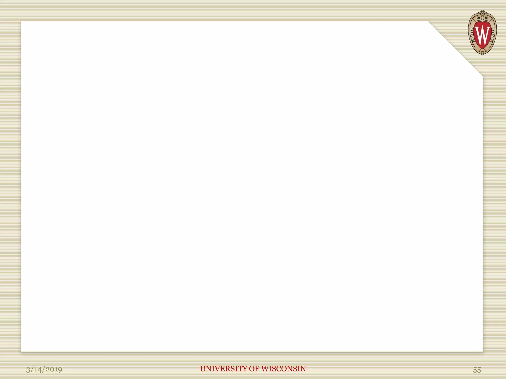 3/14/2019 UNIVERSITY OF WISCONSIN 55
 