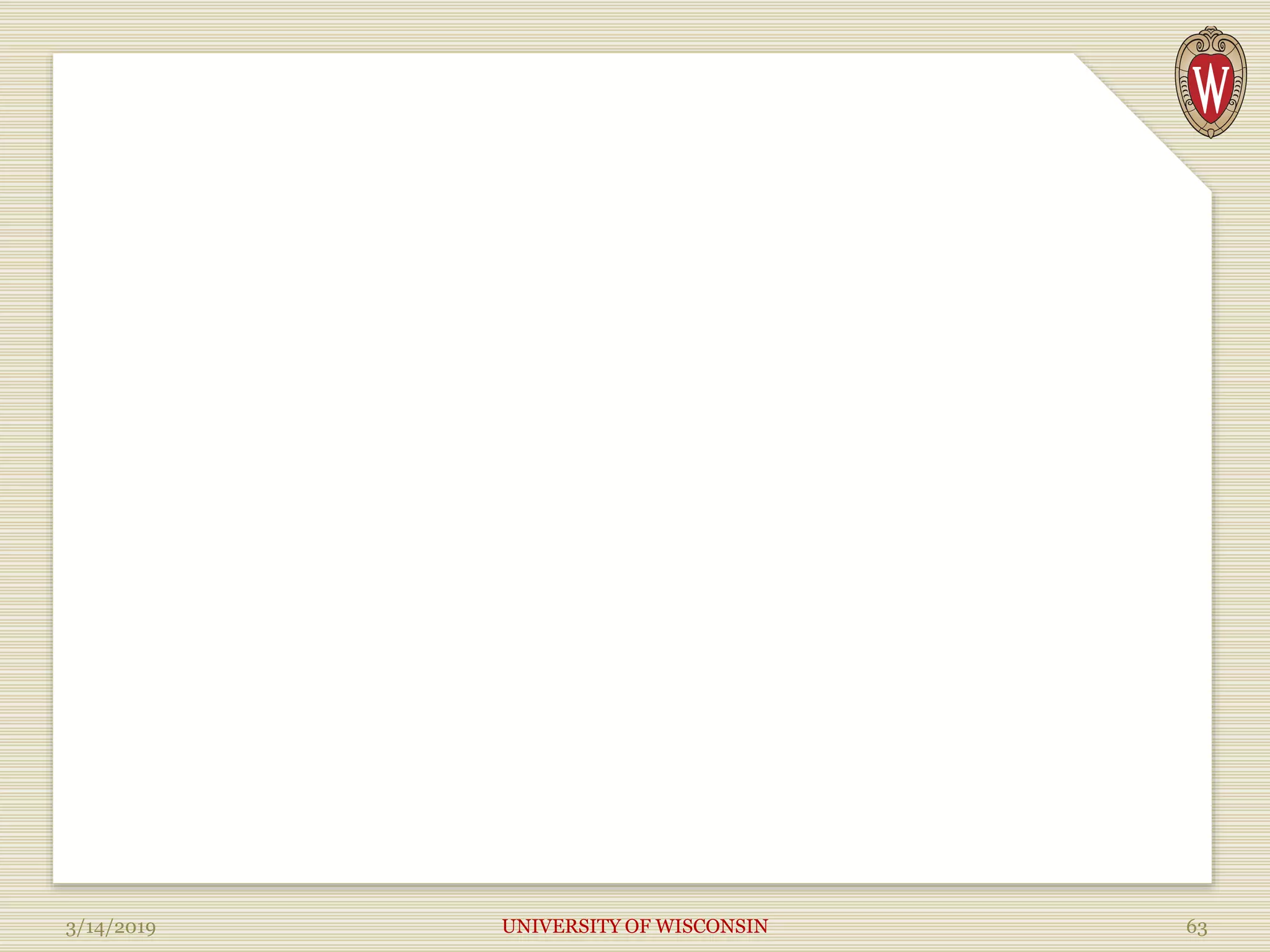 3/14/2019 UNIVERSITY OF WISCONSIN 63
 