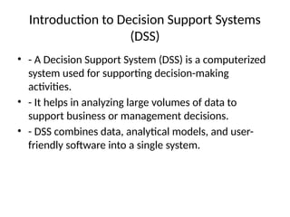 Decision Support Systems and the Use of Power BI in the Decision-Making ...