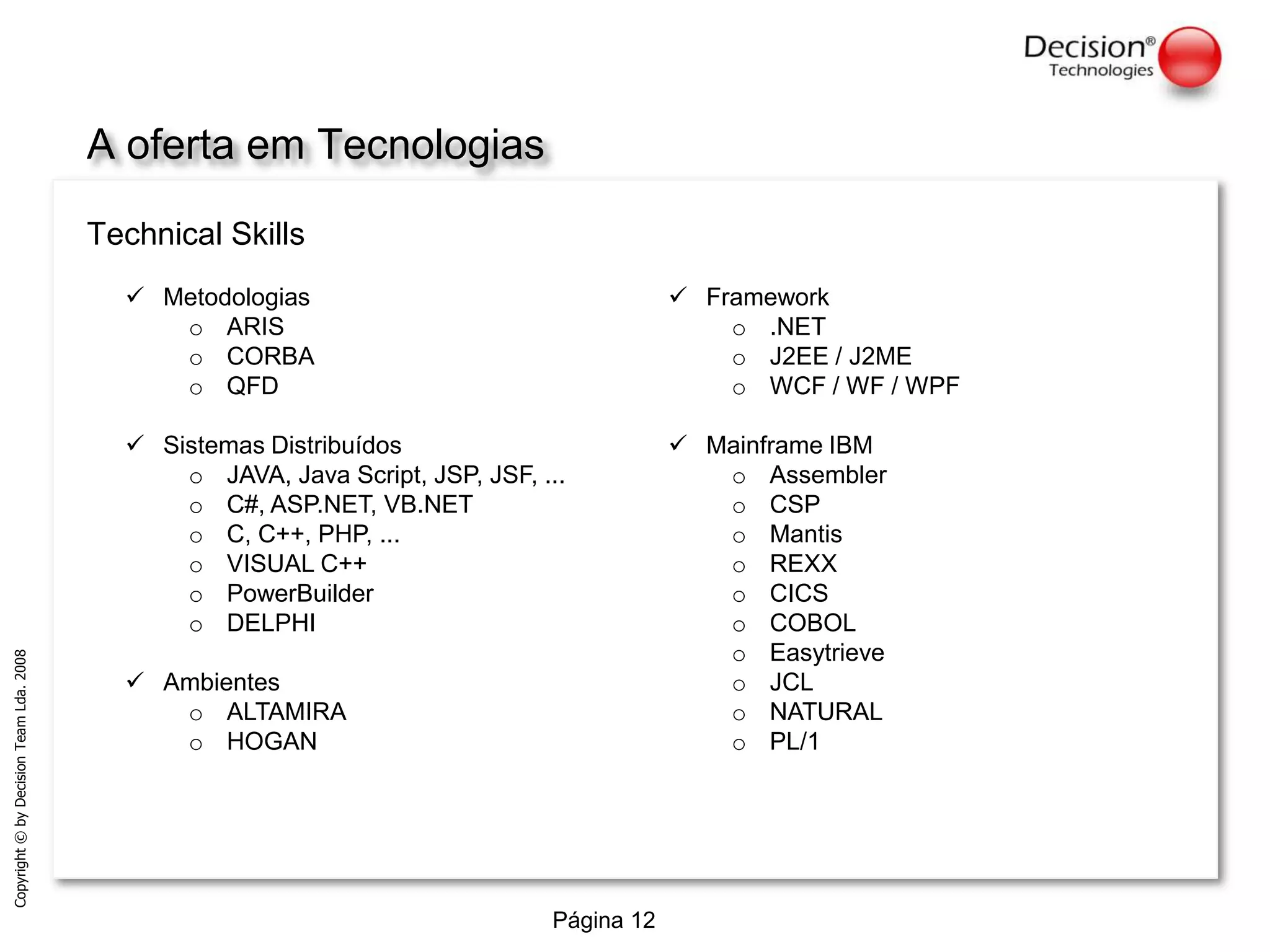 Linguagens de Desenvolvimento