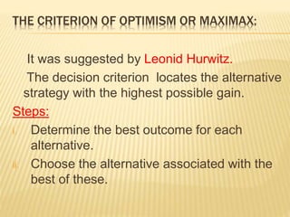 Decision theory | PPTX