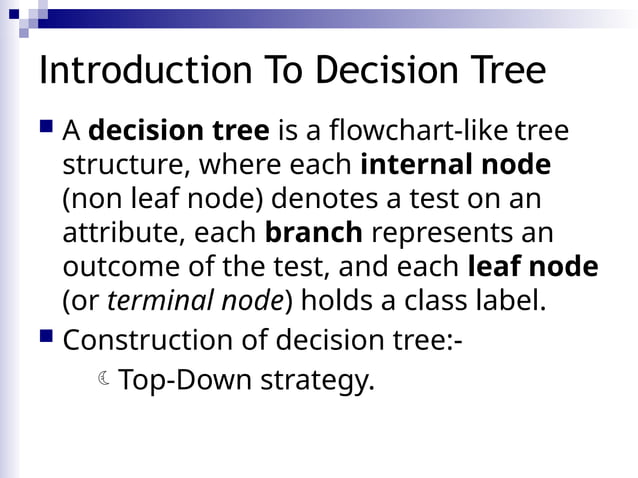 Decision Tree machine learning classification .pptx
