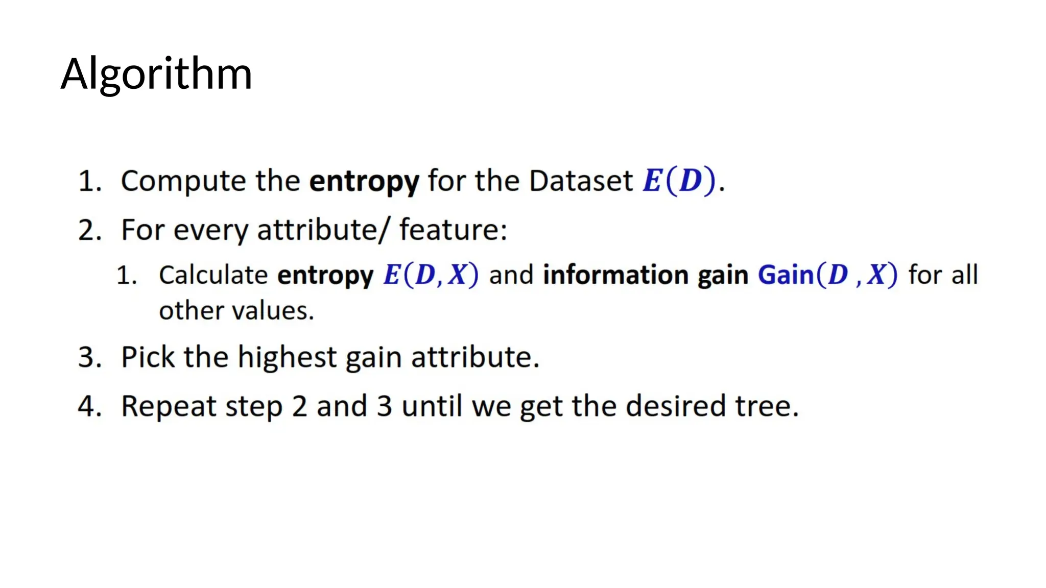 Algorithm
 