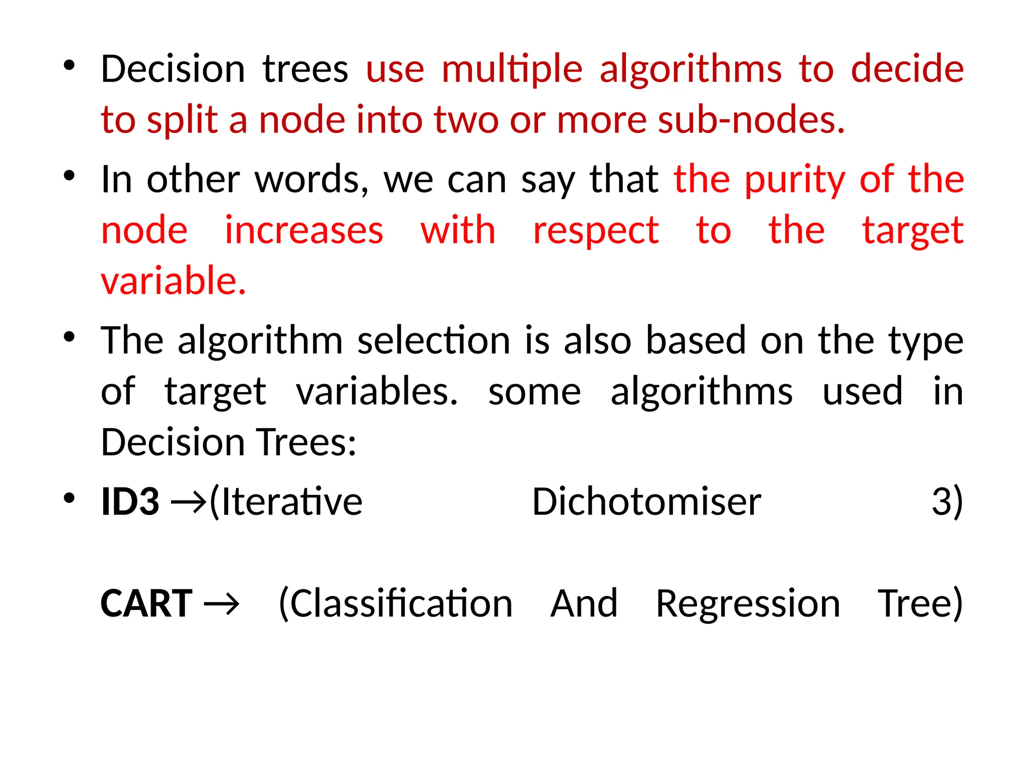 ml decision tree topic with numerical example | PPTX
