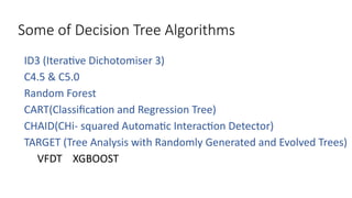 Decision Tree with the main principle of DT | PPTX