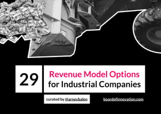 Revenue Model Options
for Industrial Companies
curated by @arnevbalen
29
boardofinnovation.com
 
