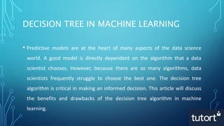 Decision Tree in Machine Learning | PPTX