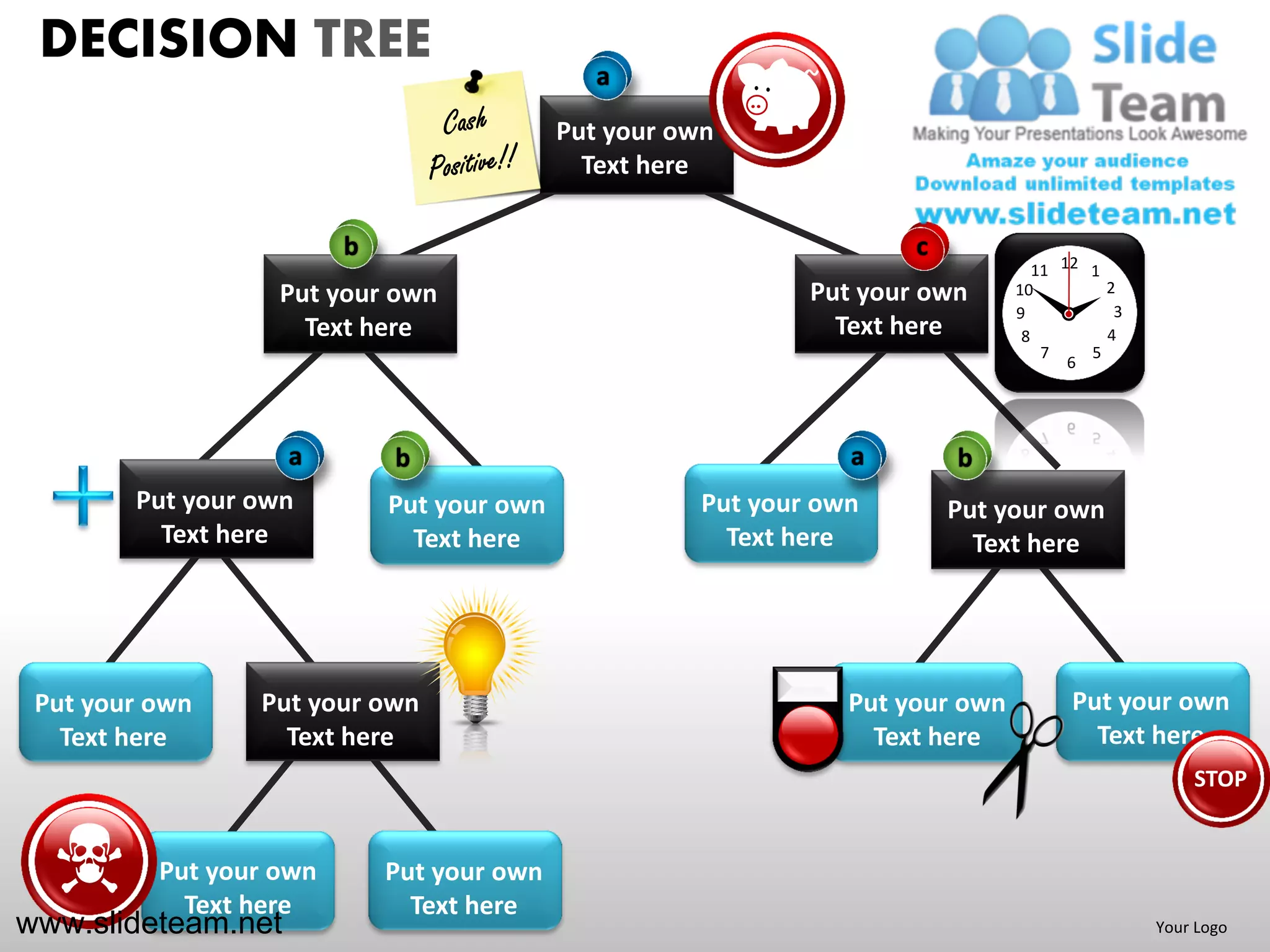 Decision tree powerpoint ppt templates. | PDF | Technology & Computing