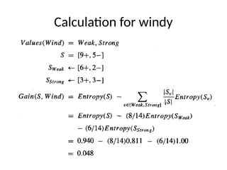 Calculation for windy
 