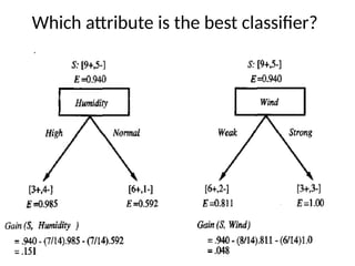 Which attribute is the best classifier?
 