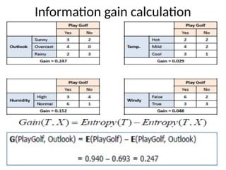 Information gain calculation
 