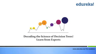 www.edureka.co/r-for-analytics
Decoding the Science of Decision Trees!
Learn from Experts
 