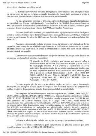 Decisão careiro intervenção