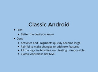 package alexandria.israelferrer.com.libraryofalexandria;
import android.app.Activity;
import android.content.Context;
import android.content.SharedPreferences;
import android.os.Bundle;
import android.view.Menu;
import android.view.MenuItem;
import android.view.View;
import android.view.ViewGroup;
import android.view.ViewStub;
import android.widget.BaseAdapter;
import android.widget.CheckBox;
import android.widget.CompoundButton;
import android.widget.ImageView;
import android.widget.ListView;
import android.widget.RatingBar;
import android.widget.TextView;
import com.google.gson.Gson;
import com.google.gson.reflect.TypeToken;
import com.squareup.picasso.Picasso;
import java.io.InputStream;
import java.io.InputStreamReader;
import java.lang.reflect.Type;
import java.util.Collections;
import java.util.HashSet;
import java.util.LinkedList;
import java.util.List;
public class MainActivity extends Activity {
private static final String PACKAGE = "com.israelferrer.alexandria";
private static final String KEY_FAVS = PACKAGE + ".FAVS";
private List<ArtWork> artWorkList;
private ArtWorkAdapter adapter;
@Override
protected void onCreate(Bundle savedInstanceState) {
super.onCreate(savedInstanceState);
setContentView(R.layout.activity_main);
ListView listView = (ListView) findViewById(R.id.listView);
InputStream stream = getResources().openRawResource(R.raw.artwork);
Type listType = new TypeToken<List<ArtWork>>() {
}.getType();
artWorkList = new Gson().fromJson(new InputStreamReader(stream), listType);
final SharedPreferences preferences = getSharedPreferences(getPackageName()
, Context.MODE_PRIVATE);
for (ArtWork artWork : artWorkList) {
artWork.setRating(preferences.getFloat(PACKAGE + artWork.getId(), 0F));
}
adapter = new ArtWorkAdapter();
listView.setAdapter(adapter);
}
@Override
public boolean onCreateOptionsMenu(Menu menu) {
// Inflate the menu; this adds items to the action bar if it is present.
getMenuInflater().inflate(R.menu.menu_main, menu);
return true;
}
public boolean onOptionsItemSelected(MenuItem item) {
// Handle action bar item clicks here. The action bar will
// automatically handle clicks on the Home/Up button, so long
// as you specify a parent activity in AndroidManifest.xml.
int id = item.getItemId();
//noinspection SimplifiableIfStatement
if (id == R.id.filter) {
adapter.orderMode();
return true;
}
return super.onOptionsItemSelected(item);
}
private class ArtWorkAdapter extends BaseAdapter {
private boolean isOrder;
private final List<ArtWork> orderedList;
public ArtWorkAdapter() {
super();
orderedList = new LinkedList<ArtWork>();
}
@Override
public int getCount() {
return artWorkList.size();
}
@Override
public Object getItem(int position) {
return artWorkList.get(position);
}
@Override
public long getItemId(int position) {
return Long.valueOf(artWorkList.get(position).getId());
}
public void orderMode() {
isOrder = !isOrder;
if (isOrder) {
orderedList.clear();
orderedList.addAll(artWorkList);
Collections.sort(orderedList);
notifyDataSetChanged();
} else {
notifyDataSetChanged();
}
}
@Override
public View getView(int position, View convertView, ViewGroup parent) {
final ArtWork artWork;
if (isOrder) {
artWork = orderedList.get(position);
} else {
artWork = artWorkList.get(position);
}
View row;
switch (artWork.getType()) {
case ArtWork.QUOTE:
row = getLayoutInflater().inflate(R.layout.text_row, null);
TextView quote = (TextView) row.findViewById(R.id.quote);
TextView author = (TextView) row.findViewById(R.id.author);
quote.setText(""" + artWork.getText() + """);
author.setText(artWork.getAuthor());
break;
case ArtWork.PAINTING:
final SharedPreferences preferences = getSharedPreferences(getPackageName()
, Context.MODE_PRIVATE);
final HashSet<String> favs = (HashSet<String>) preferences
.getStringSet(KEY_FAVS,
new HashSet<String>());
row = getLayoutInflater().inflate(R.layout.painting_row, null);
ImageView image = (ImageView) row.findViewById(R.id.painting);
TextView painter = (TextView) row.findViewById(R.id.author);
painter.setText(artWork.getTitle() + " by " + artWork.getAuthor());
Picasso.with(MainActivity.this).load(artWork.getContentUrl()).fit()
.into(image);
RatingBar rating = (RatingBar) row.findViewById(R.id.rate);
rating.setRating(artWork.getRating());
rating.setOnRatingBarChangeListener(new RatingBar.OnRatingBarChangeListener() {
@Override
public void onRatingChanged(RatingBar ratingBar, float rating,
boolean fromUser) {
preferences.edit().putFloat(PACKAGE + artWork.getId(), rating).apply();
artWork.setRating(rating);
}
});
CheckBox fav = (CheckBox) row.findViewById(R.id.fav);
fav.setChecked(favs.contains(artWork.getId()));
fav.setOnCheckedChangeListener(new CompoundButton.OnCheckedChangeListener() {
@Override
public void onCheckedChanged(CompoundButton buttonView, boolean isChecked) {
final HashSet<String> favs = new HashSet<String>((HashSet<String>)
preferences
.getStringSet(KEY_FAVS,
new HashSet<String>()));
if (isChecked) {
favs.add(artWork.getId());
} else {
favs.remove(artWork.getId());
}
preferences.edit().putStringSet(KEY_FAVS,
favs).apply();
}
});
break;
case ArtWork.MOVIE:
case ArtWork.OPERA:
row = new ViewStub(MainActivity.this);
break;
default:
row = getLayoutInflater().inflate(R.layout.text_row, null);
}
return row;
}
}
}
 