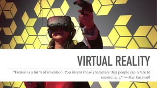 BALANCE: RICH DISCUSSION <> RISK MITIGATION
Dr. Jeremy Wyatt, is a professor of AI at
University of Birmingham. Wyatt is skeptical that
AI will become what we imagine it to be any time
soon. The state of art for AI is choosing an
appropriate response among a massive bank of
pre-determined responses. While AI is great at
specialized tasks like these, it is bad at generating
rich, freeform, unscripted discussion.
Do we, after all, want AI to be fully autonomous
and being able to have rich discussions? In the
case where an AI represents a brand, the more
autonomy an AI has, the bigger the possibility
that it will do something that damages the brand.
———
http://schedule.sxsw.com/2017/events/PP96696
 