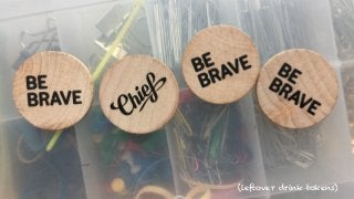 (leftover drink tokens)
 