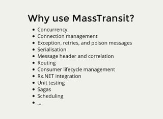 Messaging Patterns with MassTransit
