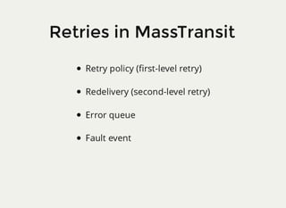 Messaging Patterns with MassTransit