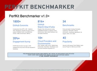 PERFKIT BENCHMARKER
Source: Introduction to Perfkit Benchmark and How to Extend it, https://github.com/GoogleCloudPlatform...