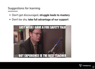 Suggestions for learning
Don't get discouraged, struggle leads to mastery
Don't be shy, take full advantage of our support
5
 