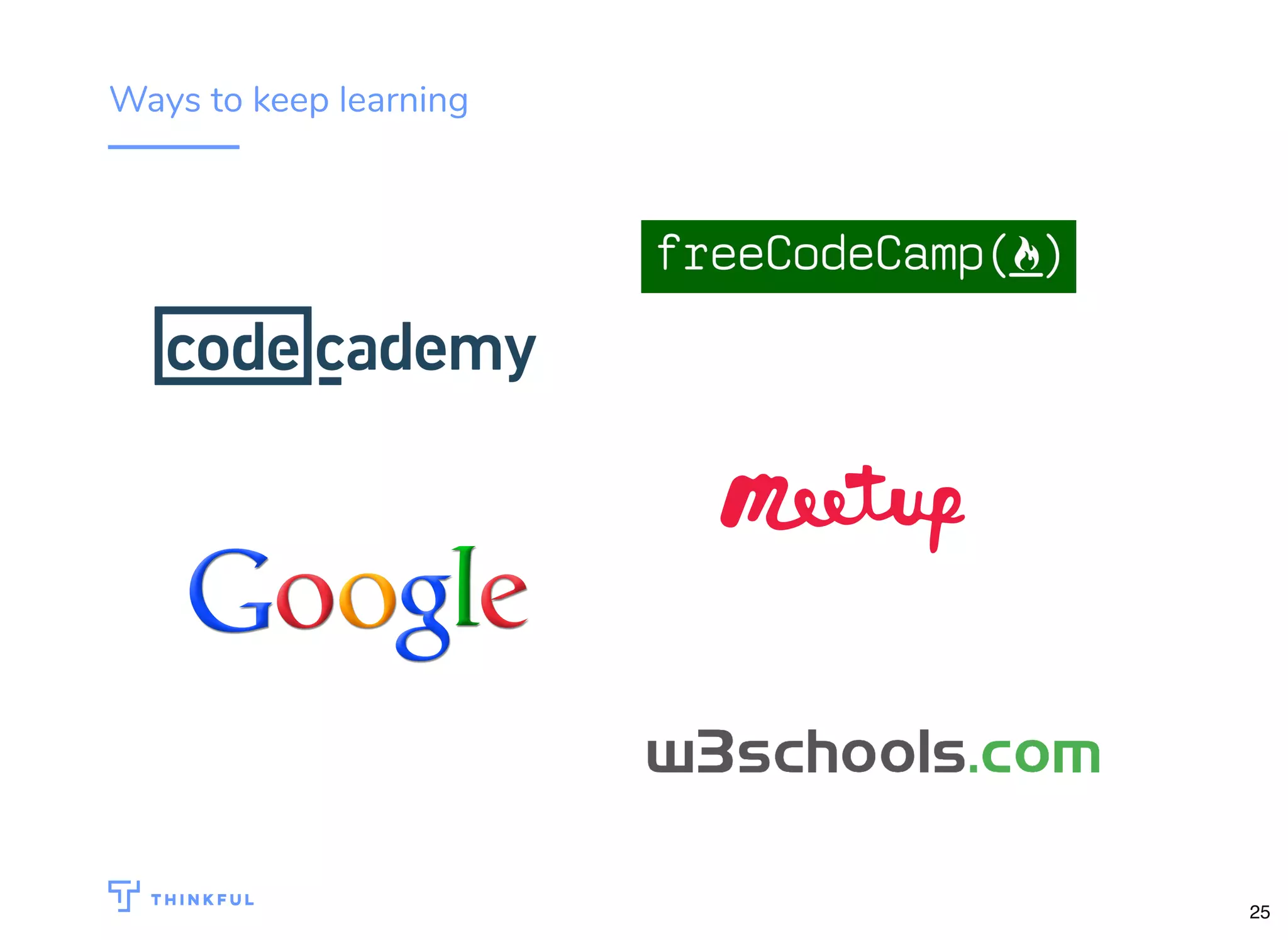 Ways to keep learning 25 