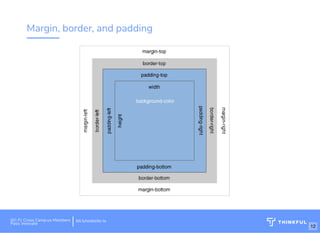 Margin, border, and padding
Wi-Fi: Digital Ignition
Pass: Countdown54321
 
bit.ly/build-own-websiteWi-Fi: Cross Camp.us Members
Pass: innovate
 
bit.ly/website-la
12
 