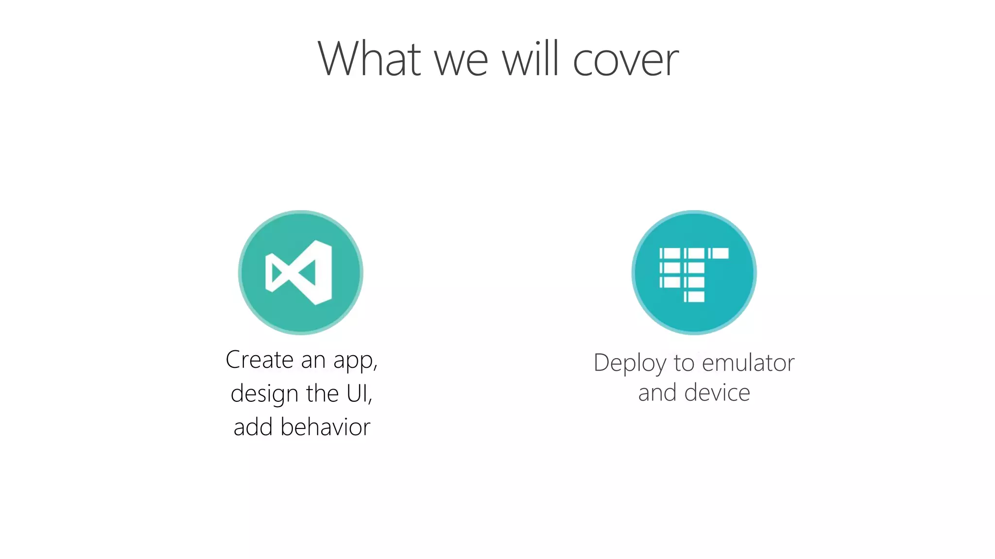 Deploy to emulator and device 