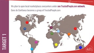 We plan to open local marketplaces everywhere under one TrustedPeople.com network.
Gens de Confiance becomes a group of TrustedPeople.com
14
@MatinDigital #CantineNantes #LesPetitsAteliiers
 