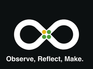 Observe, Reflect, Make.
 
