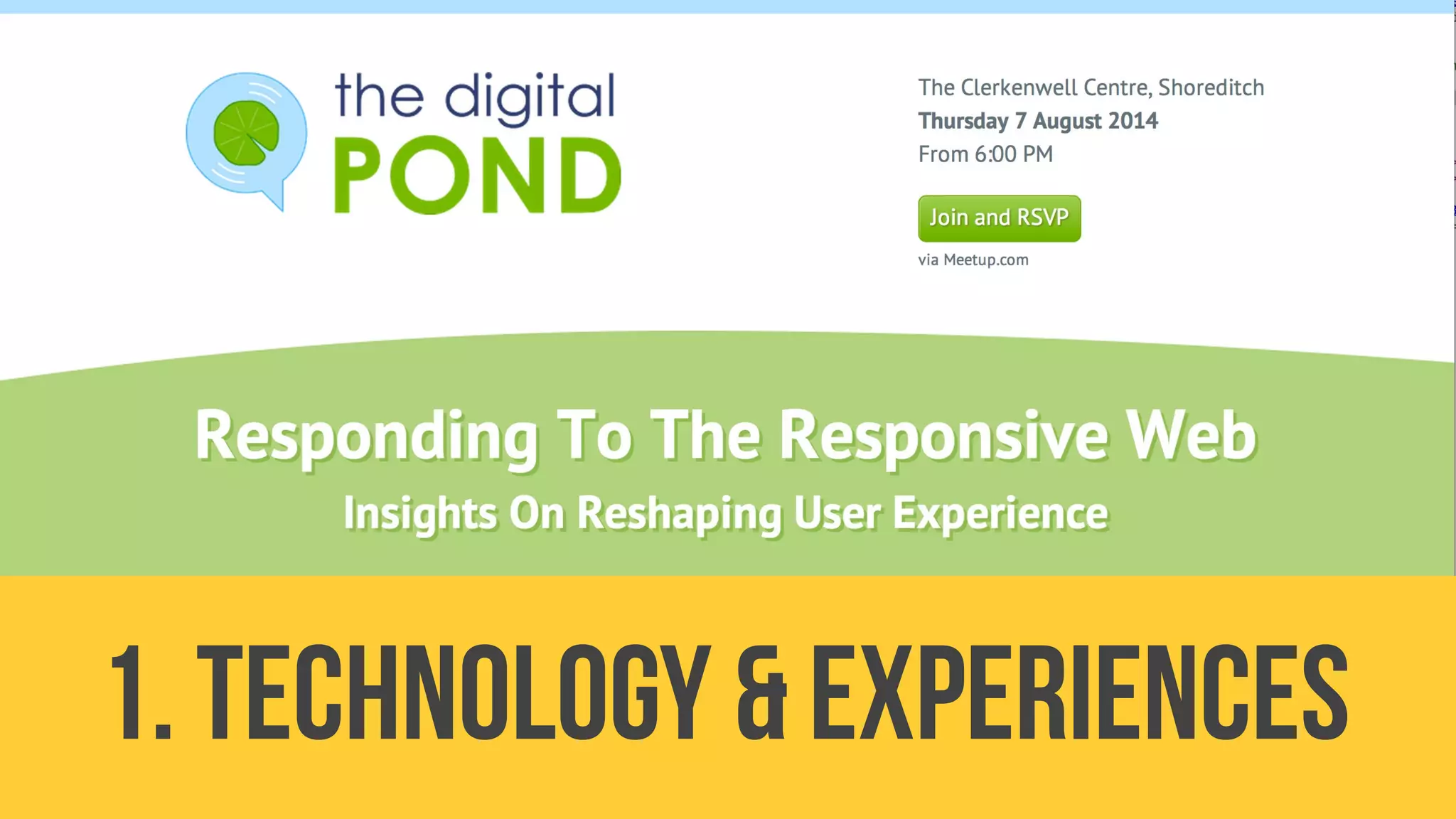 1. technology & experiences
 