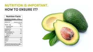 NUTRITION IS IMPORTANT.
HOW TO ENSURE IT?
 