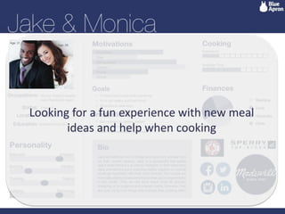 Looking for a fun experience with new meal
ideas and help when cooking
 