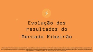 ⚡
A PRESENTE OFERTA FOI DISPENSADA DE REGISTRO PELA COMISSÃO DE VALORES MOBILIÁRIOS “CVM”. A CVM NÃO GARANTE A VERACIDADE DAS INFORMAÇÕES PRESTADAS PELO OFERTANTE
NEM JULGA A SUA QUALIDADE OU A DOS VALORES MOBILIÁRIOS OFERTADOS. Este é o Material Publicitário da Distribuição Pública Direta pela MERCADO BRASIL INTERMEDIACAO
DE COMPRAS E ENTREGAS LTDA, de Títulos de Dívida de sua 1ª Emissão.
❝
❞
 