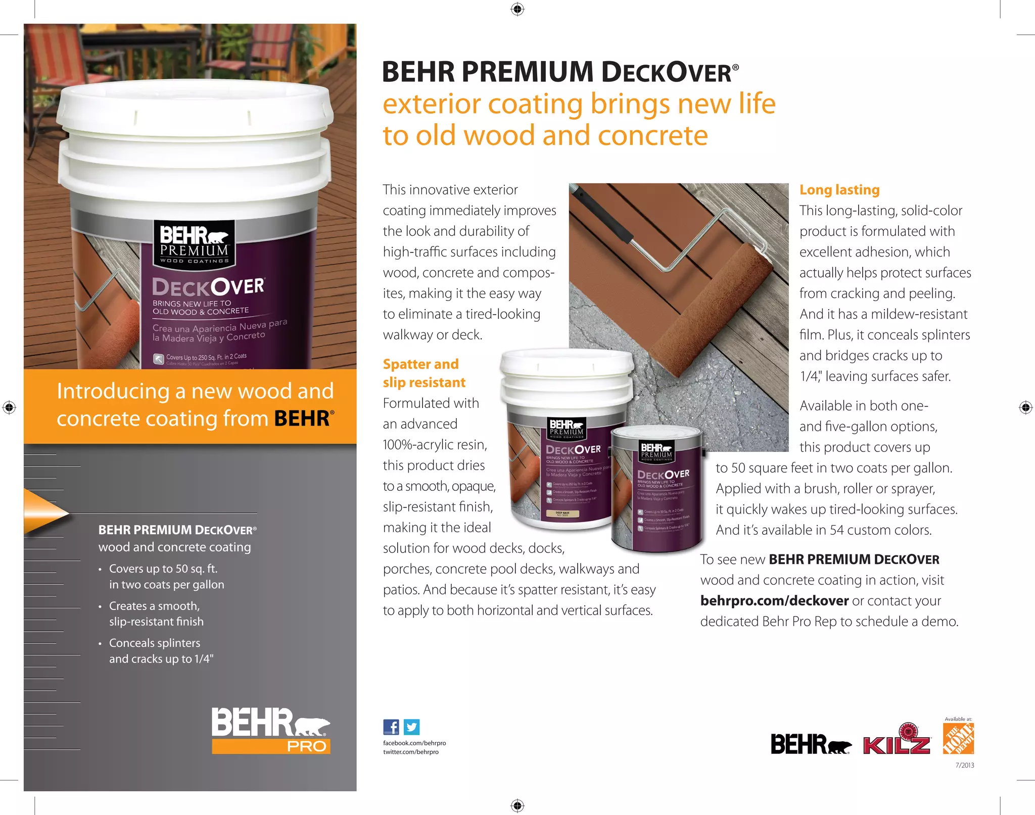 BEHR DECKOVER®/MARQUEE™ Brochure | PDF
