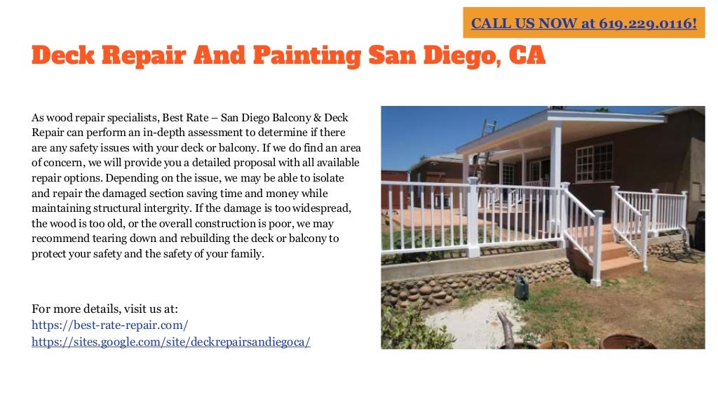 Deck Repair Contractors Near Me San Diego CA