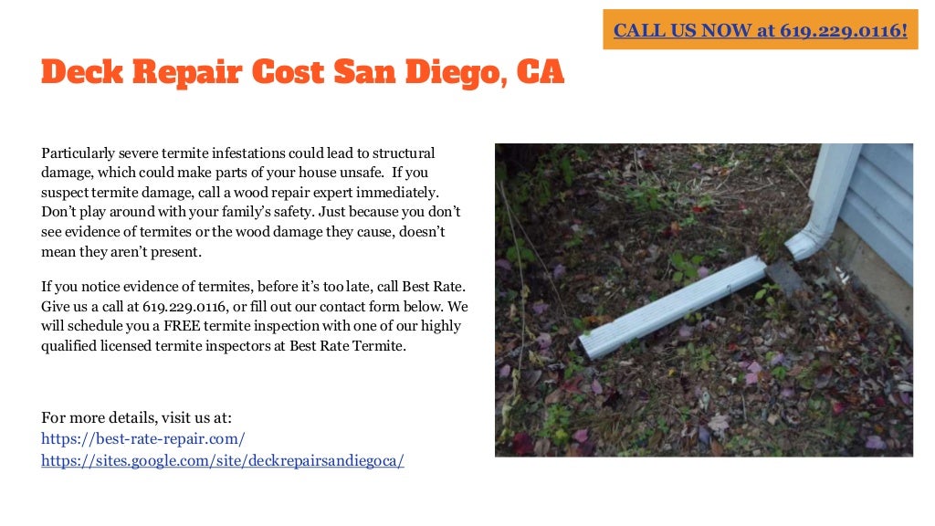 Deck Repair Contractors Near Me San Diego CA
