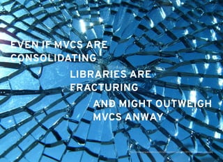 EVEN IF MVCS AREEVEN IF MVCS ARE
CONSOLIDATINGCONSOLIDATING
LIBRARIES ARELIBRARIES ARE
FRACTURINGFRACTURING
AND MIGHT OUTWEIGHAND MIGHT OUTWEIGH
MVCS ANWAYMVCS ANWAY
http://www.jacquewatkins.com/wp-content/uploads/2011/08/Broken_glass.jpg
 