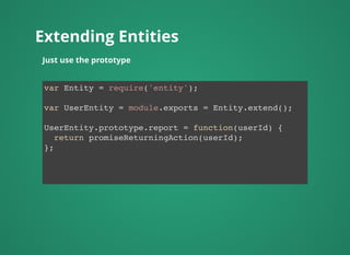 Entities on Node.JS