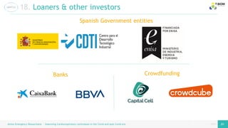 page
page
Airess Emergency Resuscitator – Improving Cardiorespiratory techniques in the Covid and post Covid era 20 20
18. Loaners & other investors
Crowdfunding
Spanish Government entities
Banks
 