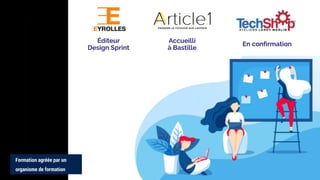 Faciliterpourinnover
7
Formation agréée par un
organisme de formation
Éditeur  
Design Sprint
Accueilli
à Bastille
En confirmation
 