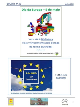 34
DeClara, nº 12 abril de 2018
7 a 11 de maio
PARTICIPA!
 