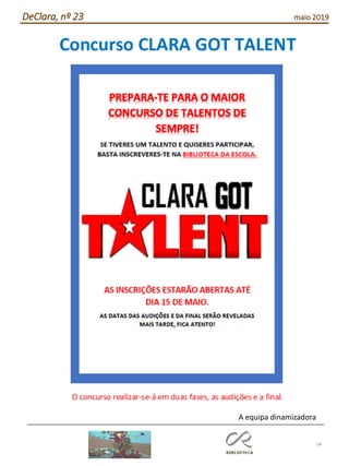 54
DeClara, nº 23 maio 2019
A equipa dinamizadora
 