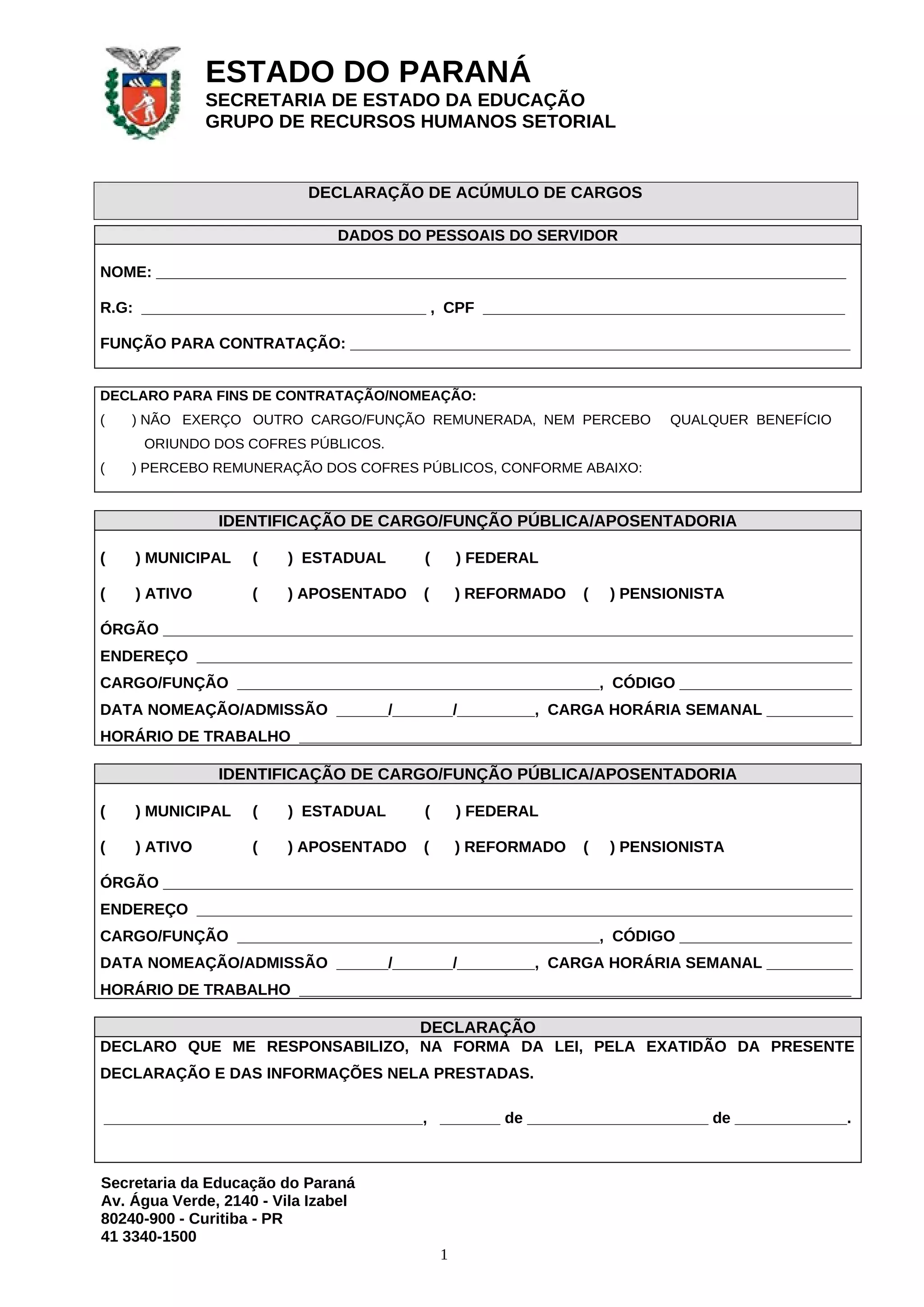 pss®e xplore 34.0 download (free) - Images High... Declaracao acumulo cargos_pss (1) | PDF