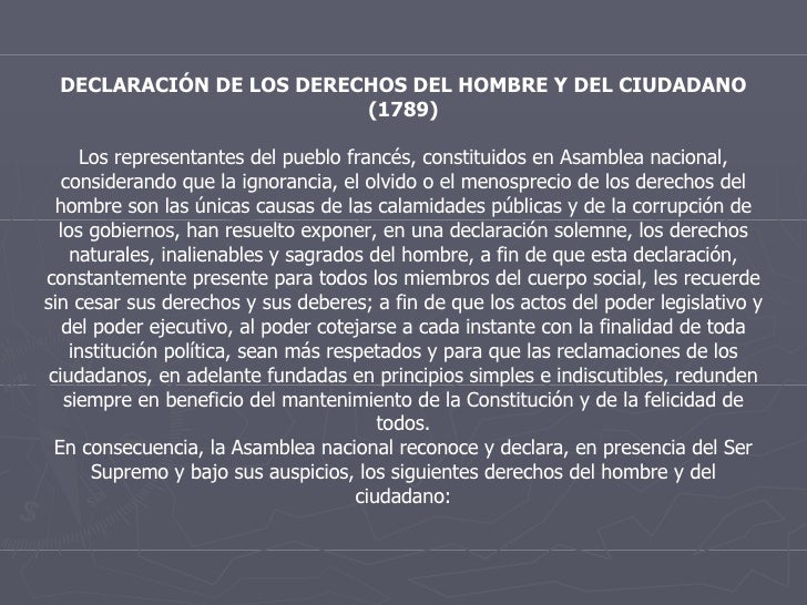Declaración de los Derechos del Hombre