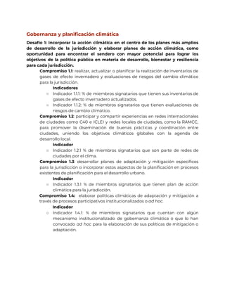 Gobernanza y planificación climática
Desafío 1: incorporar la acción climática en el centro de los planes más amplios
de d...