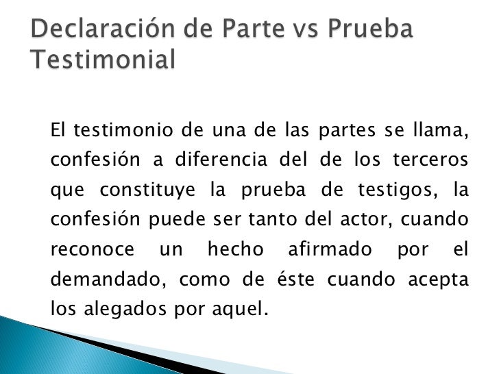 Declaración de parte