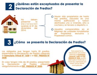 Declaración de predios 2014 