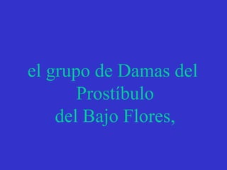 el grupo de Damas del  Prostíbulo del Bajo Flores, 